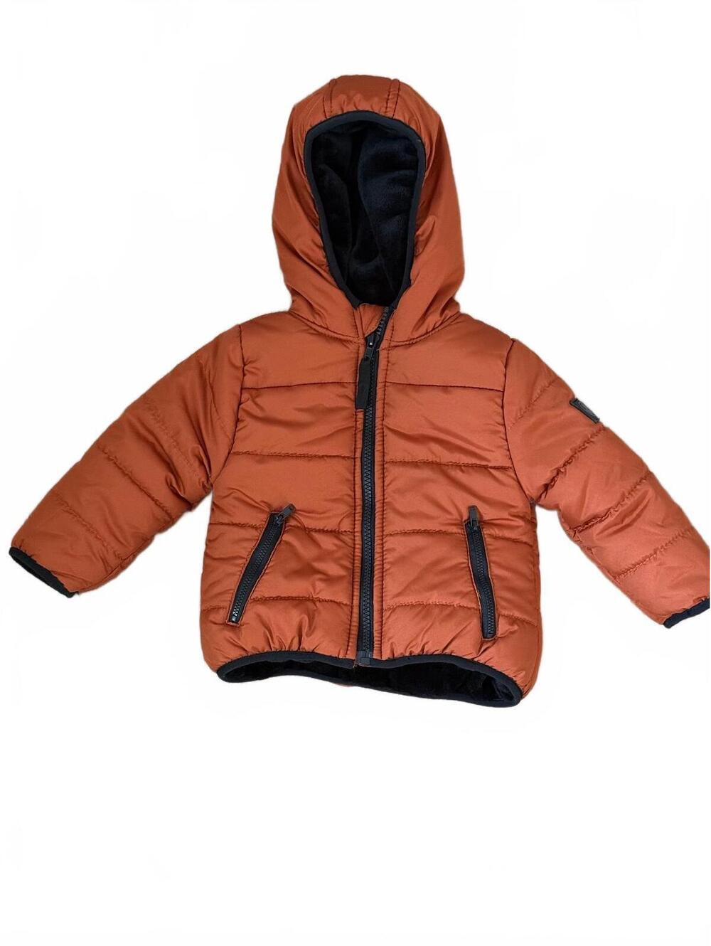 Body Glove Toddler Puffer Jacket with Hood, Size 18M, Rust Orange.0091
